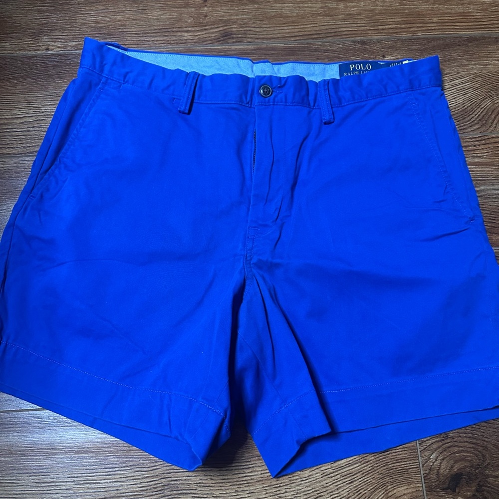 Polo by Ralph Lauren Royal Blue Flat Front Shorts 33x9